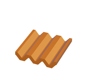 Orange Corrugated metal