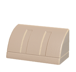 Beige Curved eave