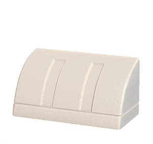 White Curved eave