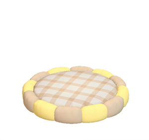 Yellow Cushion bed
