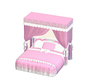 White Cute bed