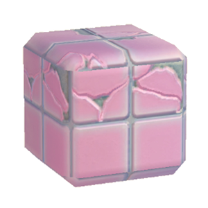 Rose Damaged glossy tiling