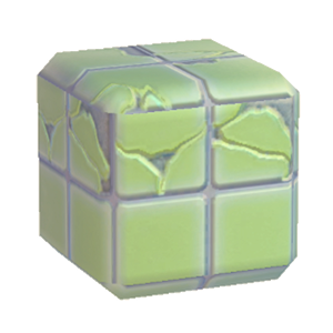 Lime Damaged glossy tiling