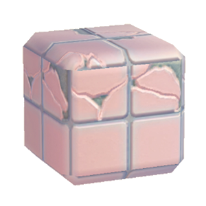 Pink Damaged glossy tiling