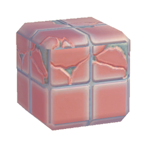Red Damaged glossy tiling