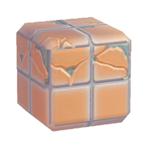 Orange Damaged glossy tiling