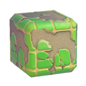 Green Damaged mosaic tiling
