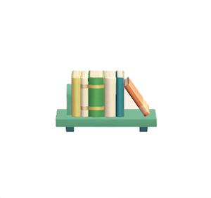 Aquamarine Decorative bookshelf