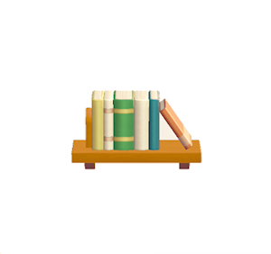Orange Decorative bookshelf