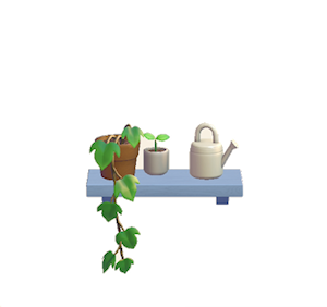 Cyan Decorative plant shelf