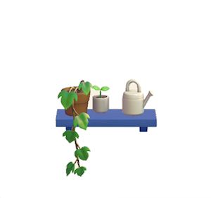 Navy Decorative plant shelf