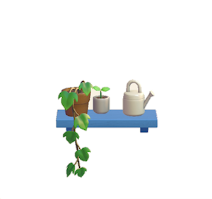 Blue Decorative plant shelf