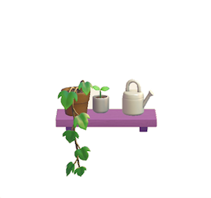 Purple Decorative plant shelf