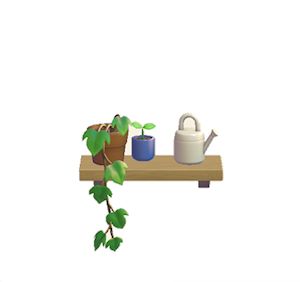 Navy Decorative plant shelf