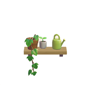 Lime Decorative plant shelf