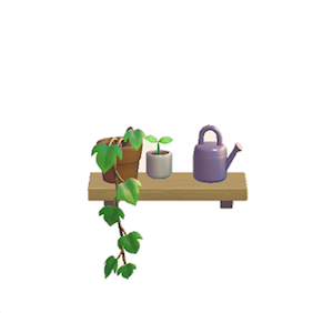 Plum Decorative plant shelf