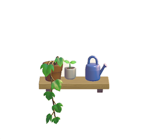 Navy Decorative plant shelf
