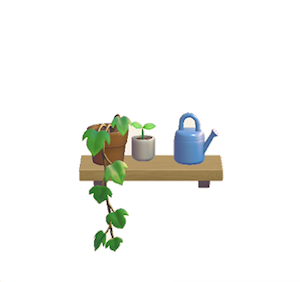 Blue Decorative plant shelf