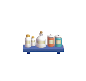 Navy Decorative storage shelf
