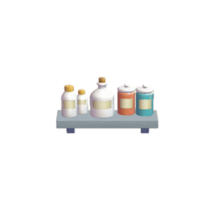 Gray Decorative storage shelf