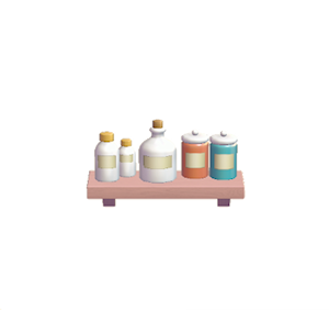 Pink Decorative storage shelf