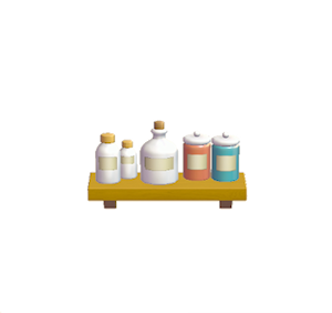 Yellow Decorative storage shelf
