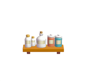 Orange Decorative storage shelf