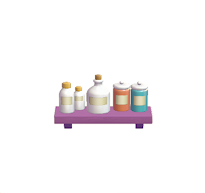 Purple Decorative storage shelf