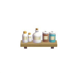 Brown Decorative storage shelf