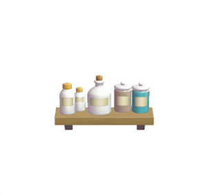 Beige Decorative storage shelf