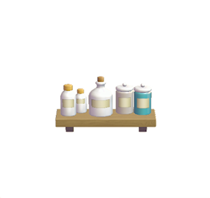White Decorative storage shelf