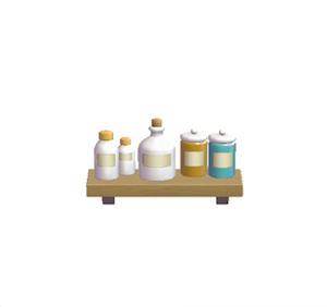 Yellow Decorative storage shelf