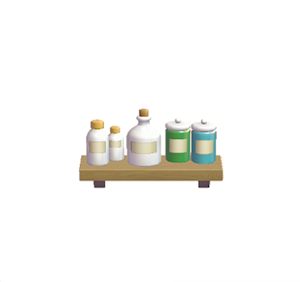 Green Decorative storage shelf