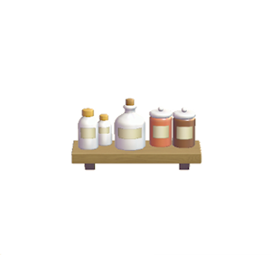 Brown Decorative storage shelf