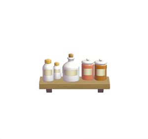 Orange Decorative storage shelf