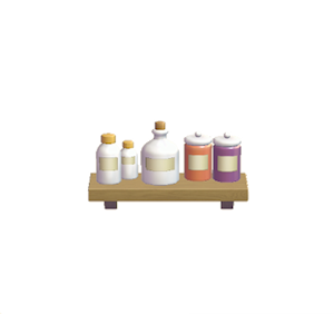 Purple Decorative storage shelf