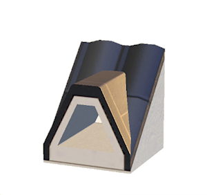 Black Dormered brick roof