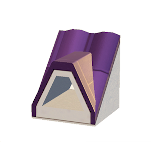 Purple Dormered brick roof