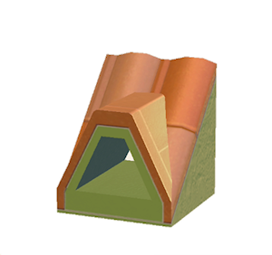 Lime Dormered brick roof