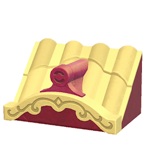 Yellow Fancy wavy roof decoration