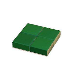 Green Flat brick roof