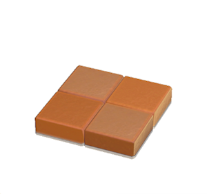 White Flat brick roof
