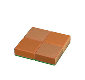 Green Flat brick roof