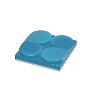 Blue Flat scale roof