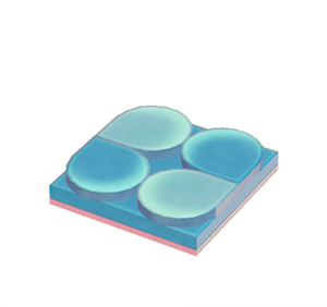 Pink Flat scale roof