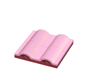 Rose Flat wavy roof
