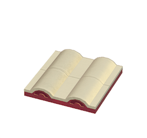 Beige Flat wavy roof