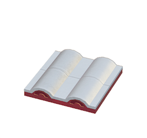 Gray Flat wavy roof