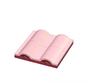 Pink Flat wavy roof
