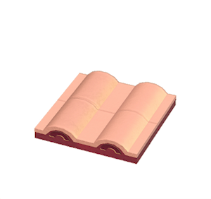 Red Flat wavy roof